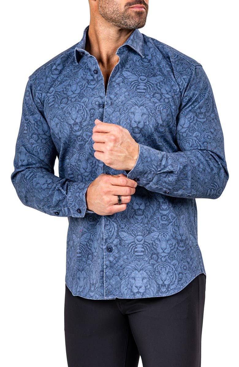 Maceoo Fibonacci Marthy Contemporary Fit Button-Up Shirt, Alternate, color, 