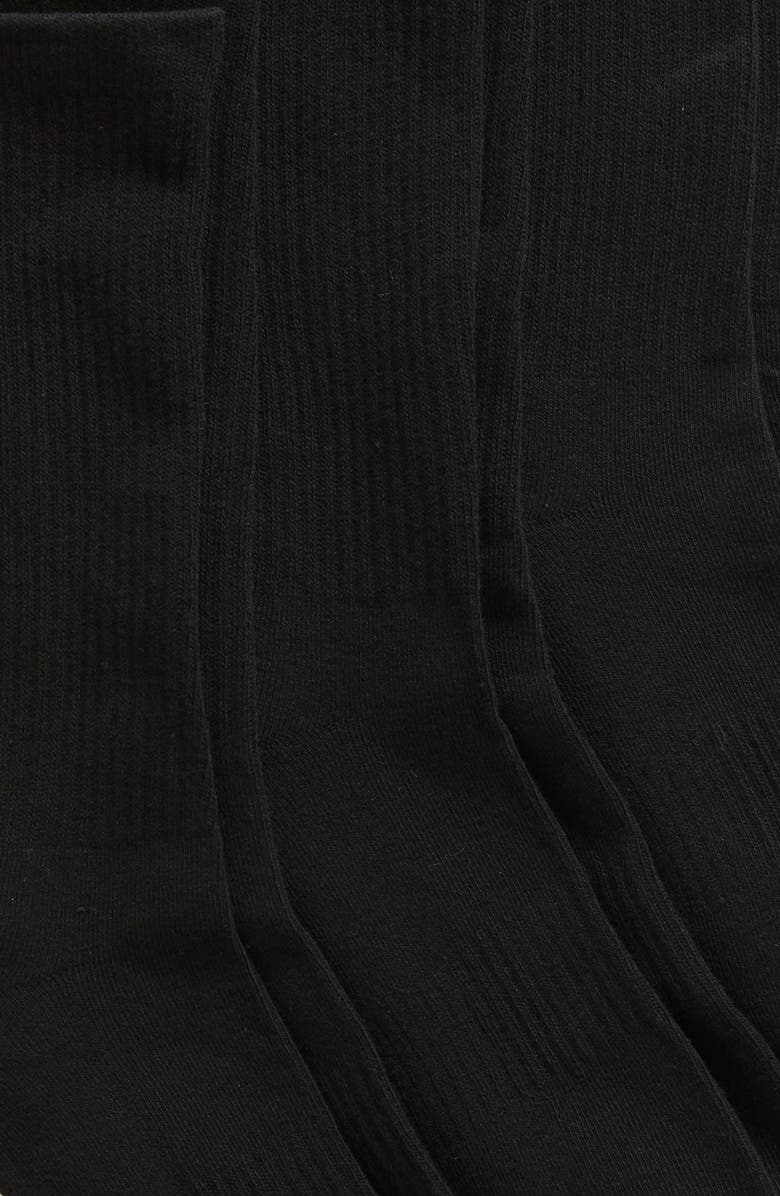 Nordstrom 3-Pack Everyday Crew Socks, Alternate, color, Black