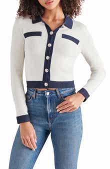 Steve Madden Ayda Collar Rib Cardigan