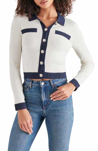 Steve Madden Ayda Collar Rib Cardigan