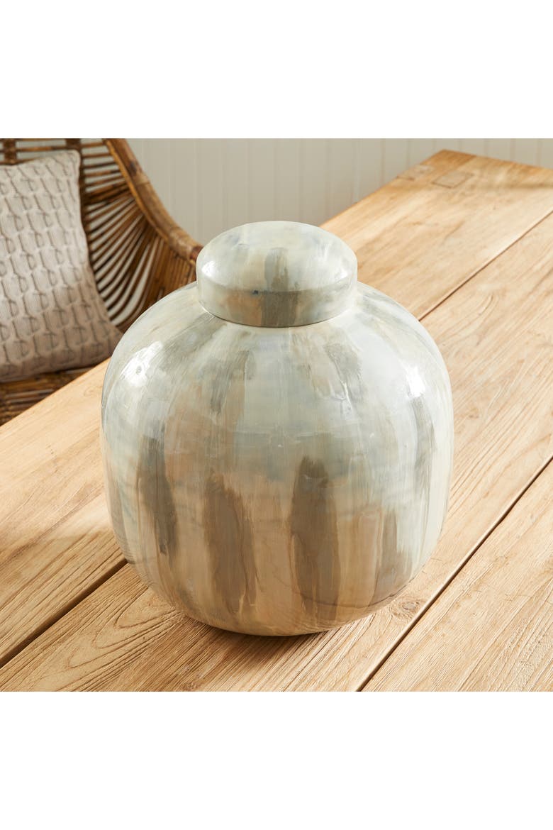 Almeta Lidded Urn, Alternate, color, White