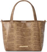 Brahmin Small Mona Croc Embossed Leather Top Handle Bag