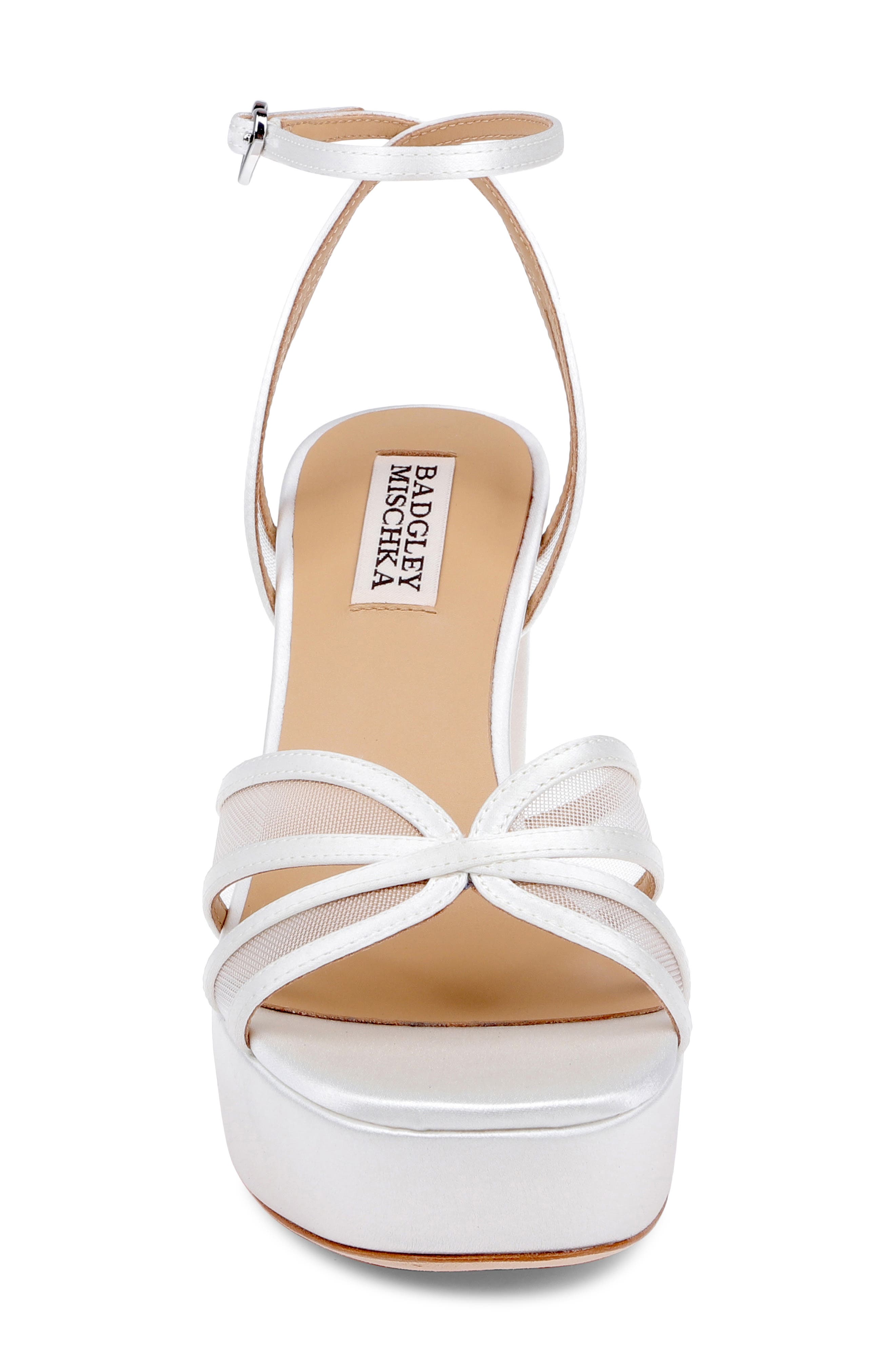 Yohana Platform Ankle Strap Sandal, Alternate, color, WHITE SATIN