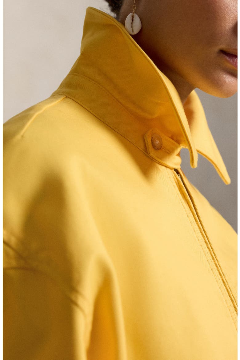 Oversize Double Face Cotton Windbreaker, Alternate, color, YELLOW