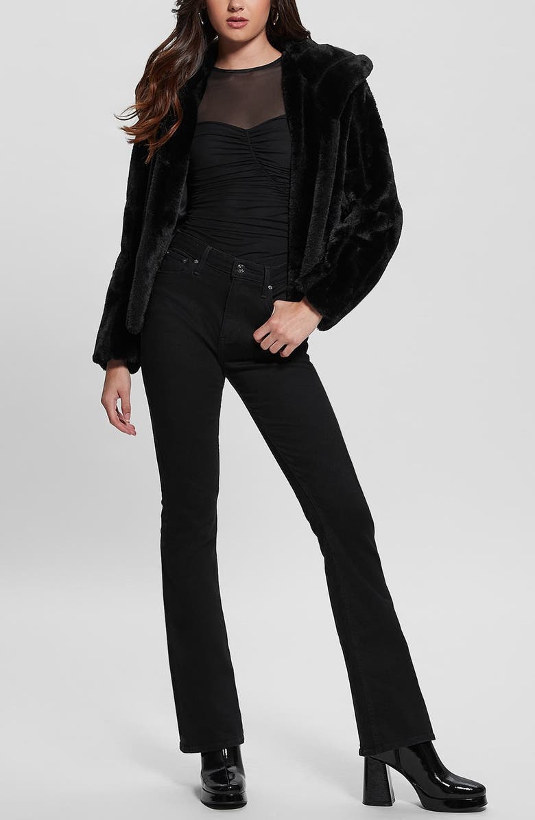 GUESS New Sophy Faux Fur Jacket, Alternate, color, 