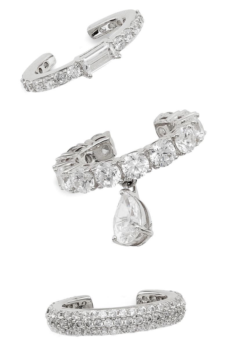 Nadri Remi 3-Pack Ear Cuffs, Main, color, 