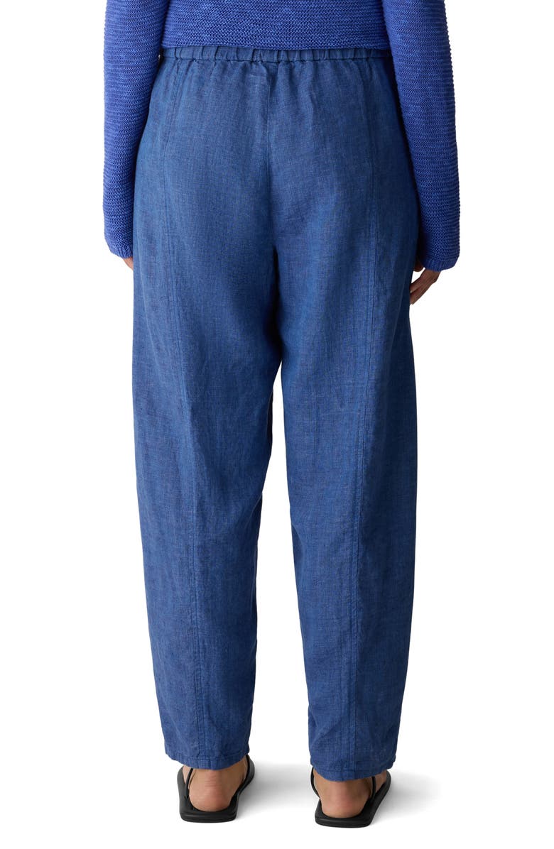 Eileen Fisher Pleated Organic Linen Lantern Ankle Pants, Alternate, color, Deep Dive