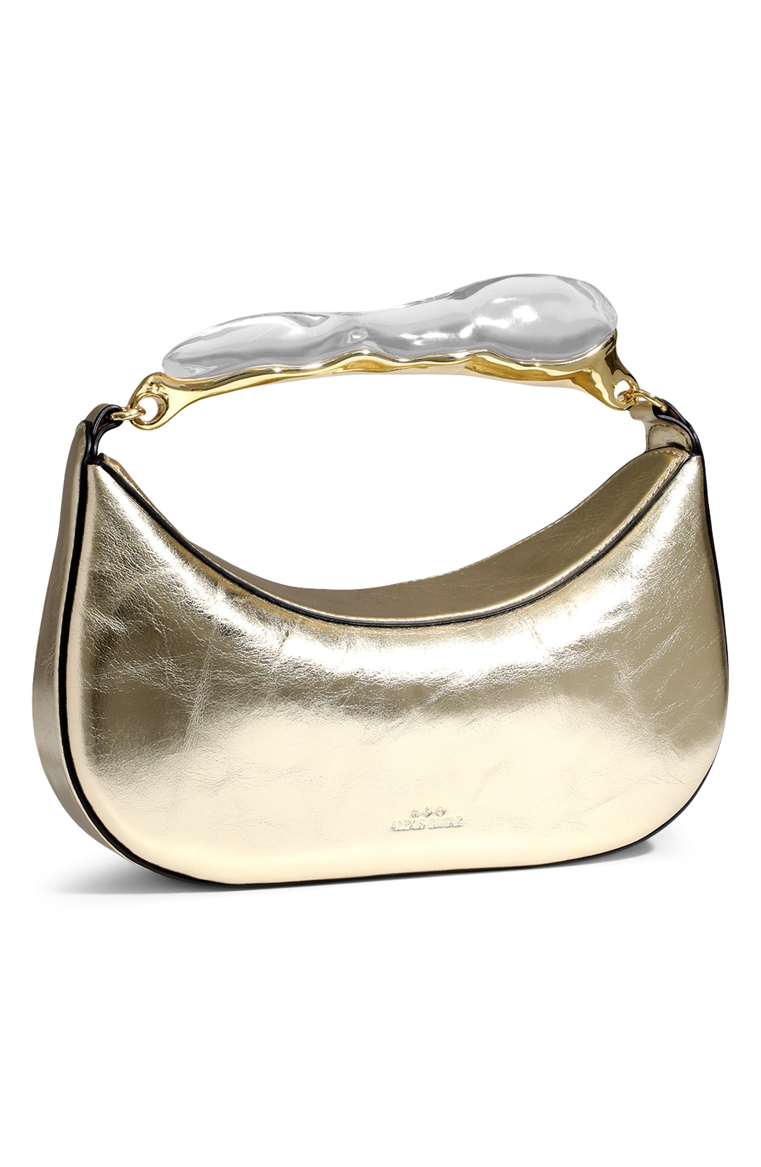 Alexis Bittar Water Stone Top Handle Bag, Alternate, color, Soft Gold