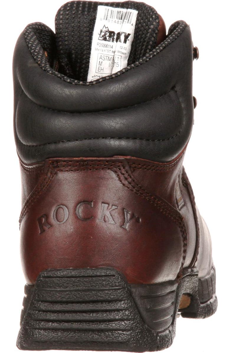 Rocky SlipResistant Waterproof Steel Toe Waterproof Work Boots, Alternate, color, Dark Brown