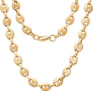 HMY JEWELRY Men's Puff Mariner Chain Necklace