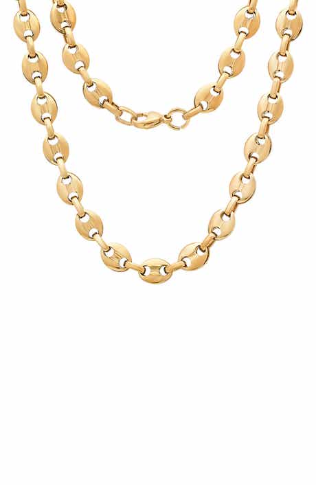 HMY JEWELRY Men's Puff Mariner Chain Necklace