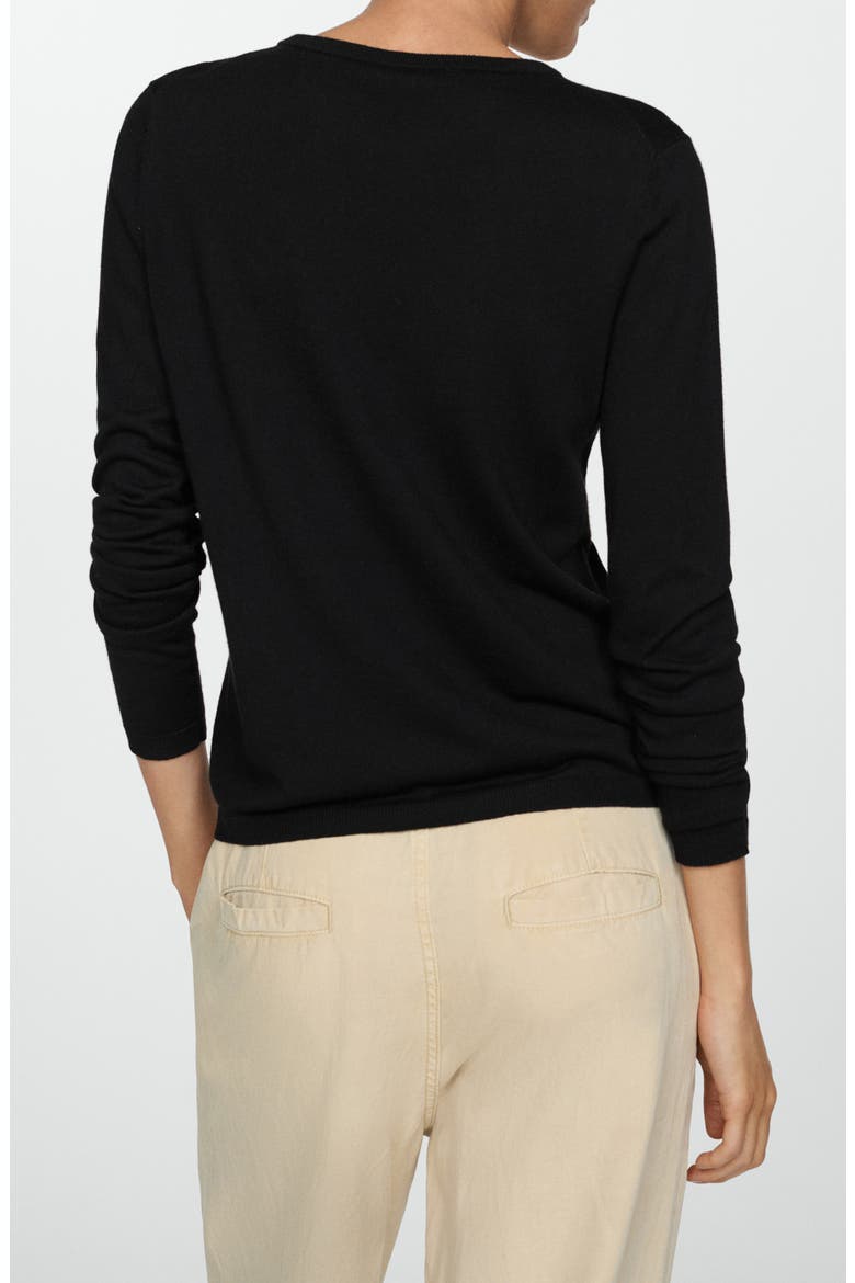 Lightweight Crewneck Sweater, Alternate, color, BLACK