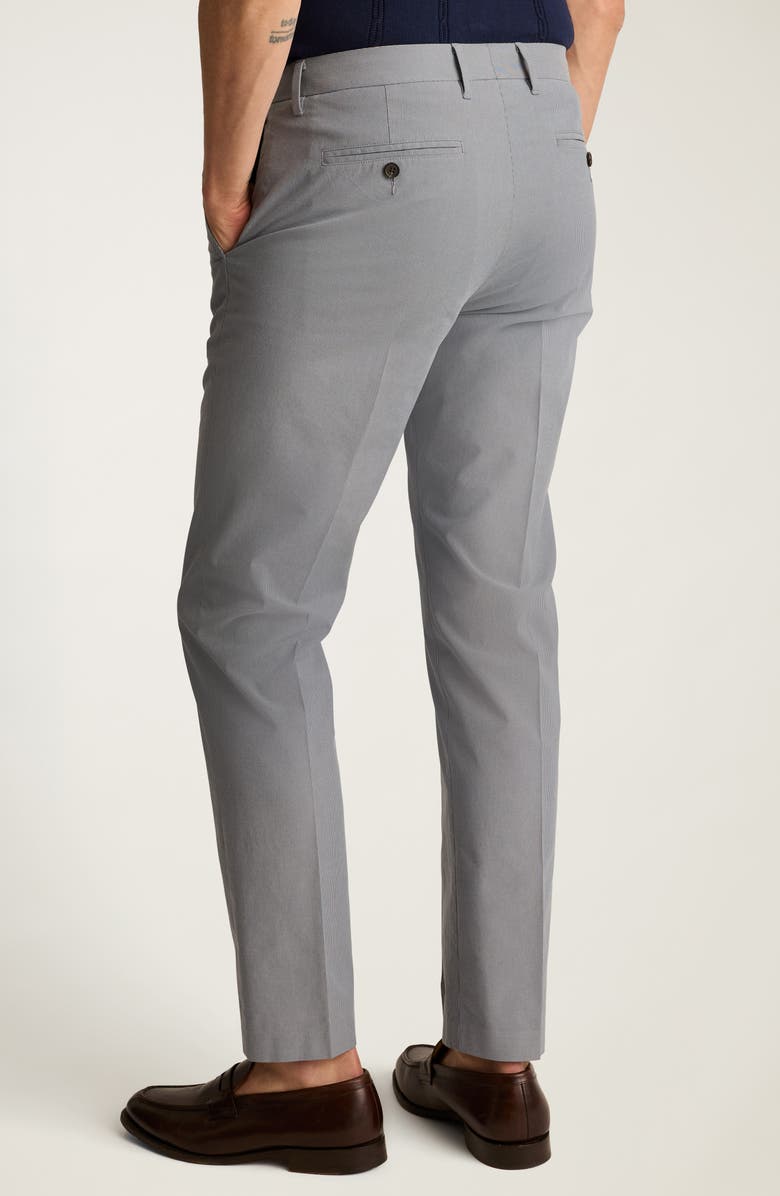Bonobos Weekday Warrior Slim Fit Flat Front Pants, Alternate, color, Tuesday Grey Blue Fine Stripe