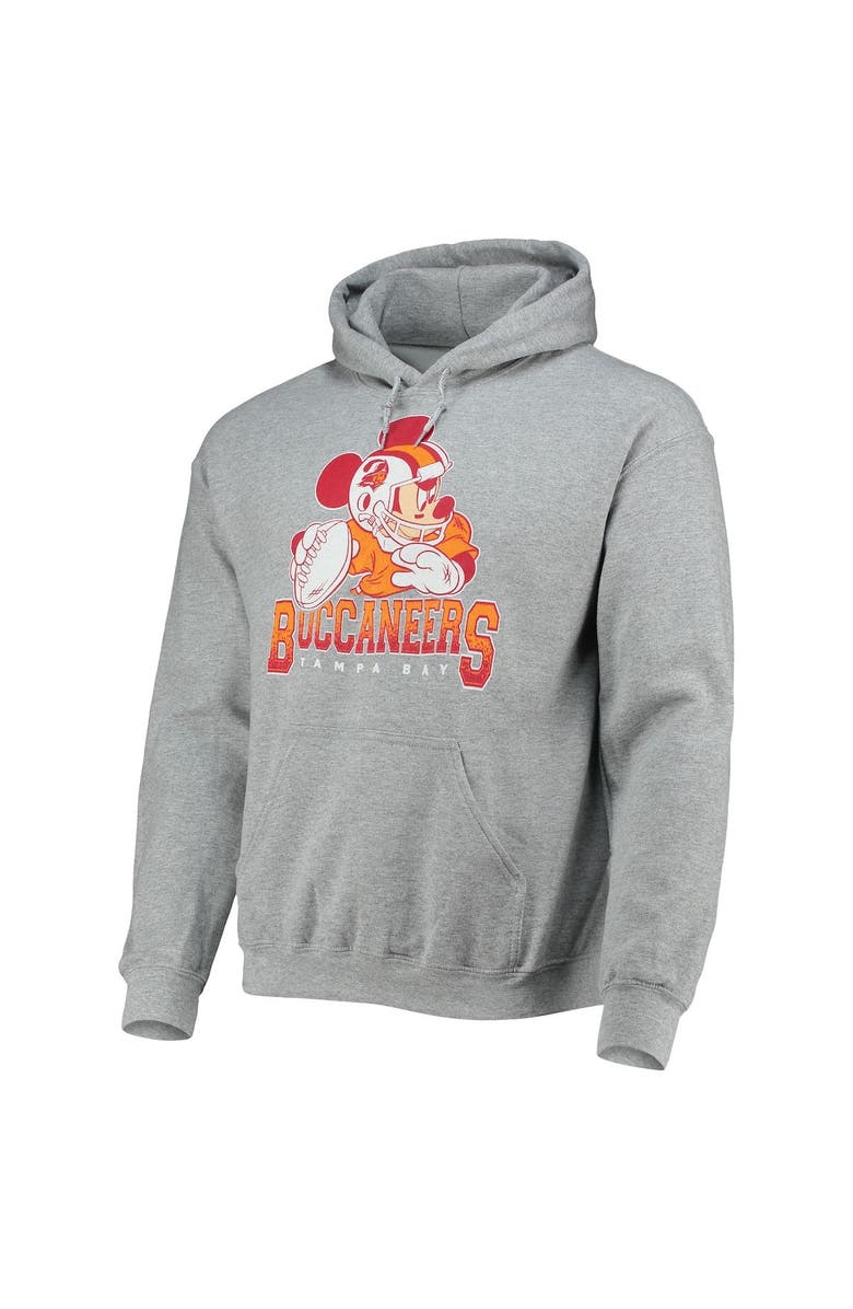 Junk Food Men's Junk Food Heathered Gray Tampa Bay Buccaneers Disney Mickey Quarterback Pullover Hoodie, Alternate, color,