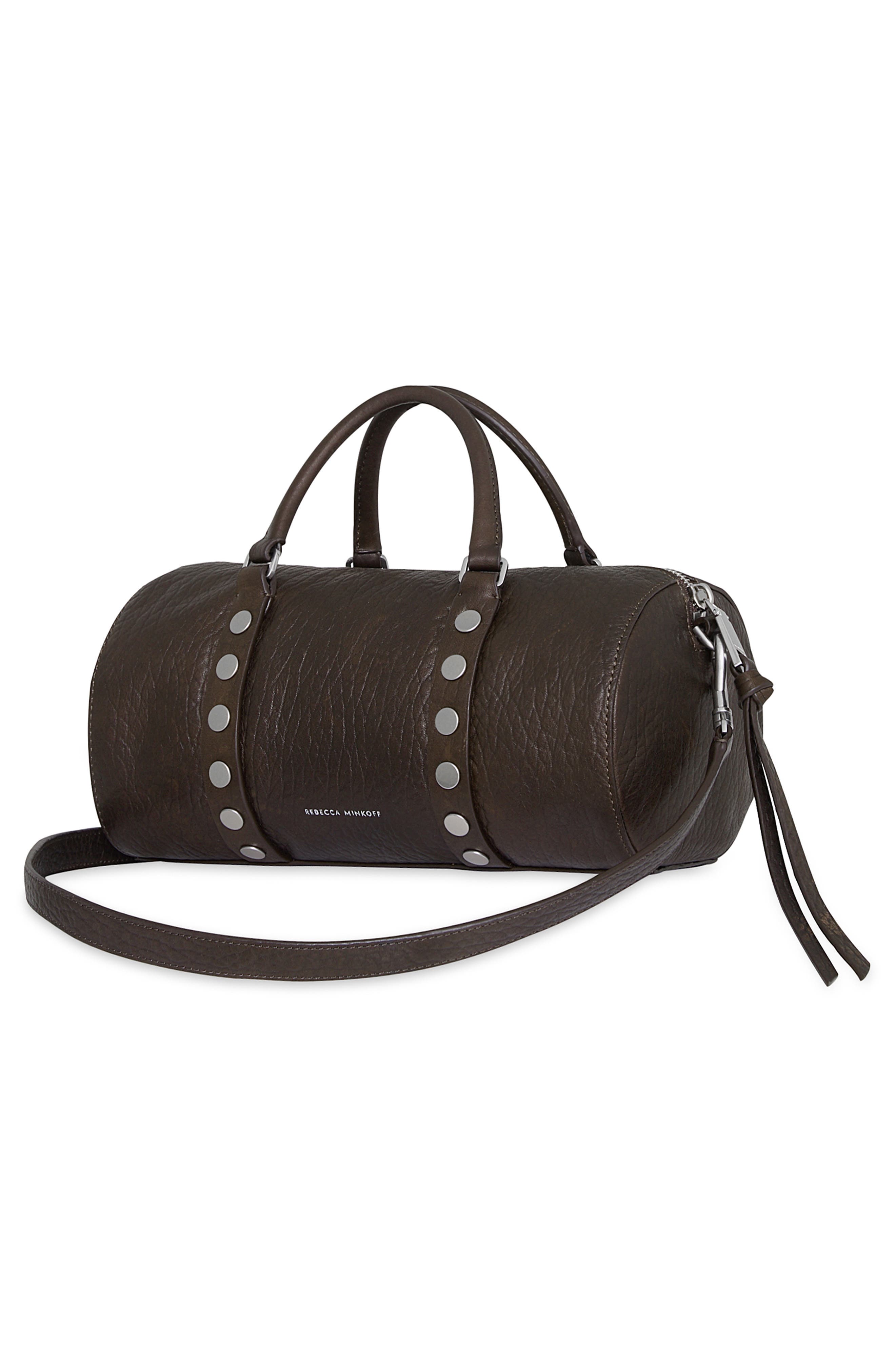 Tootsie Leather Barrel Crossbody Bag, Alternate, color, FONDANT