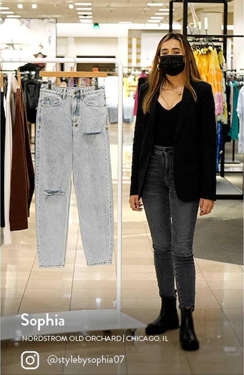 Pointed Muse Ripped Straight Leg Jeans, sales video thumbnail