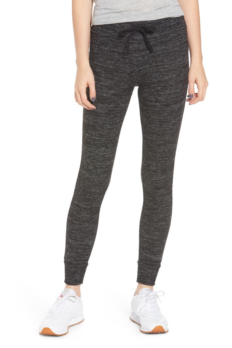 Cozy Leggings, Main, color, BLACK MELANGE