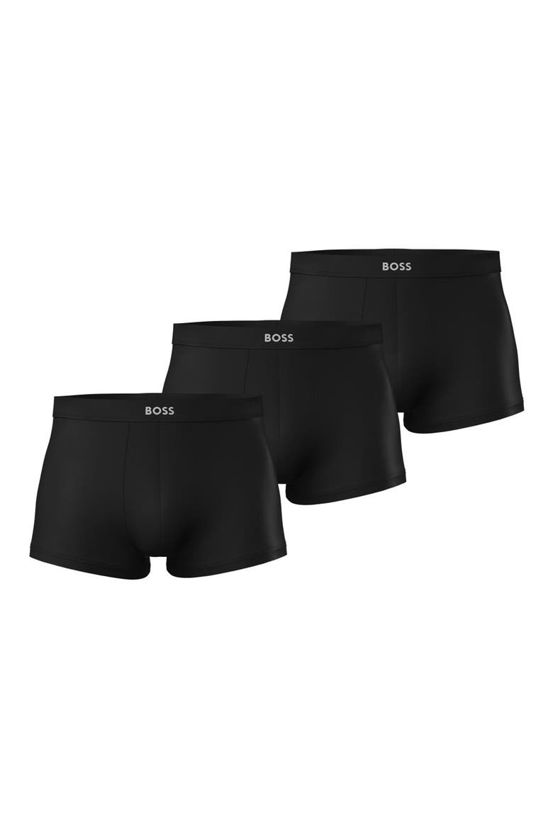 3-Pack Micro One Performance Trunks, Main, color, BLACK