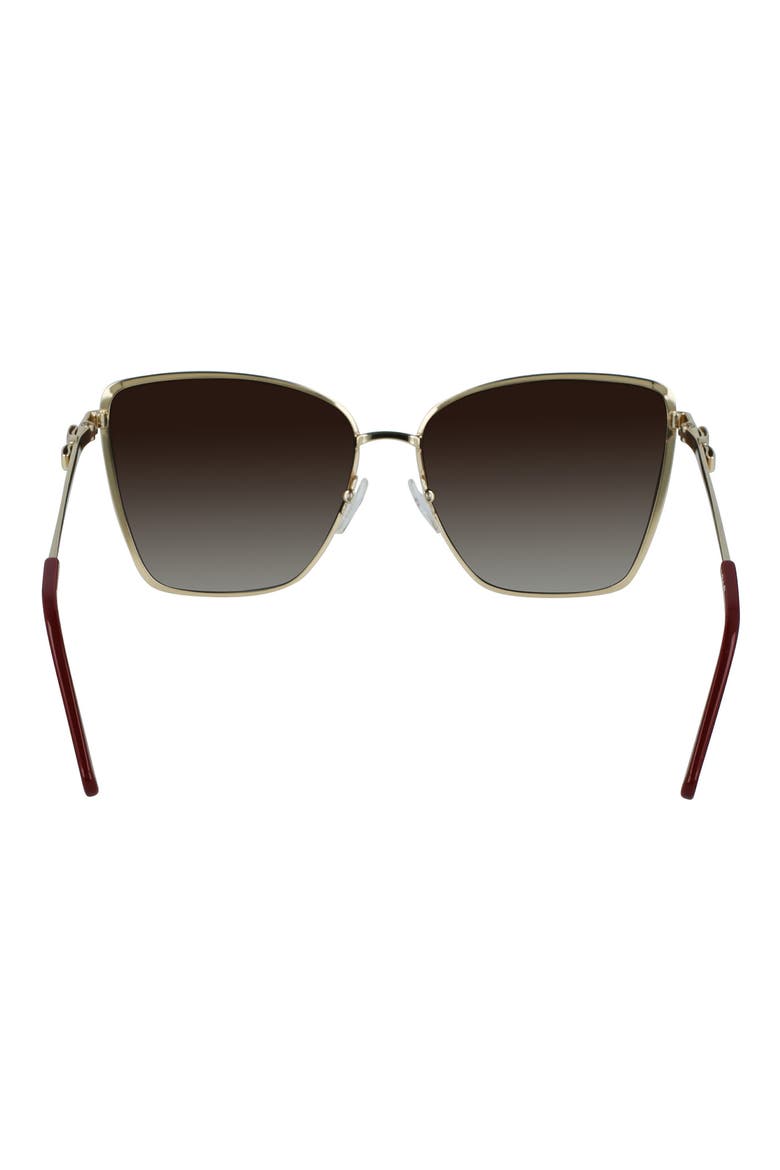 Vara 59mm Rectangular Sunglasses, Alternate, color, GOLD/ BURGUNDY