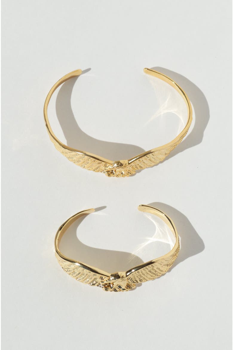 Eagle Cuff II, Alternate, color, Gold