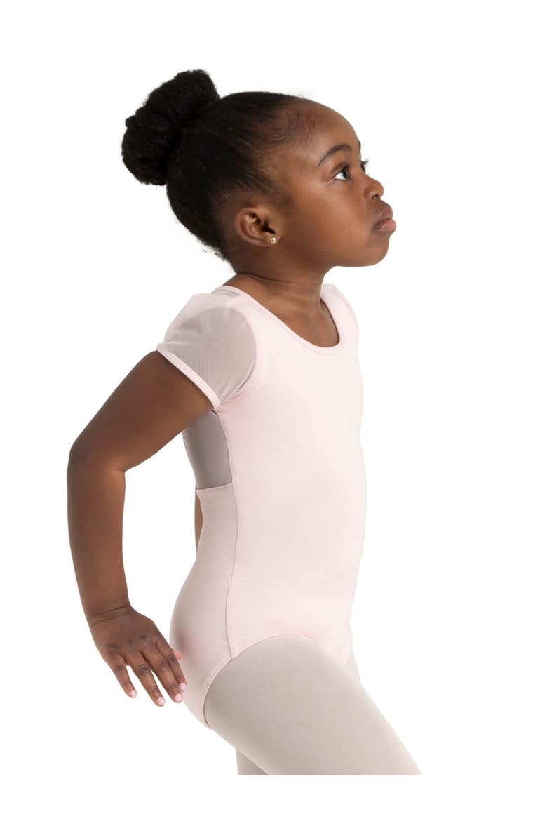 Puff Sleeve Keyhole Back Leotard, Alternate, color, light/pastel pink