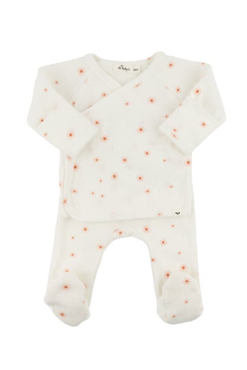 Twinkle Mini Daisies Pointelle Kimono Set