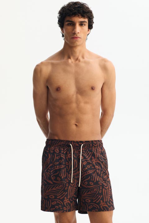 Patterned Swim Shorts