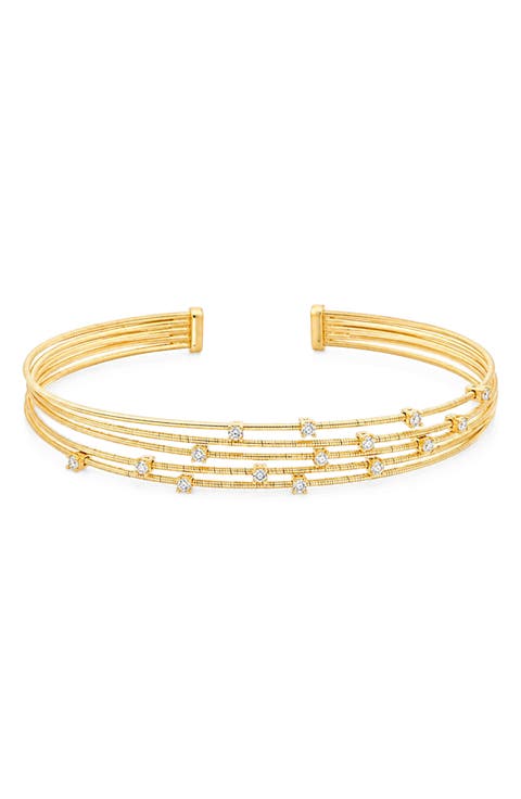 Meshmerise Cubic Zirconia Bangle Bracelet