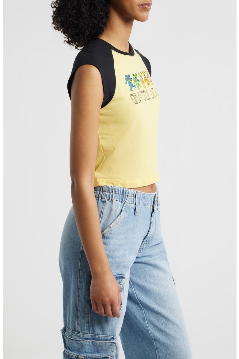 Grateful Dead Graphic Raglan T-Shirt, Alternate, color, POPPY YELLOW / BLACK