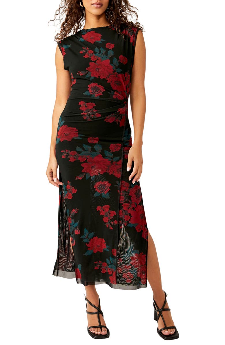 Free People Carmel Floral Mesh Dress, Main, color, 