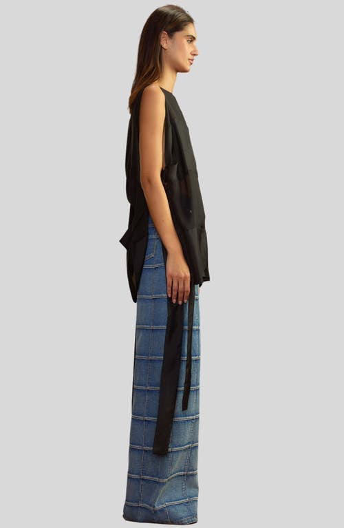 Cynthia Rowley Windswept Silk Blouse In Black