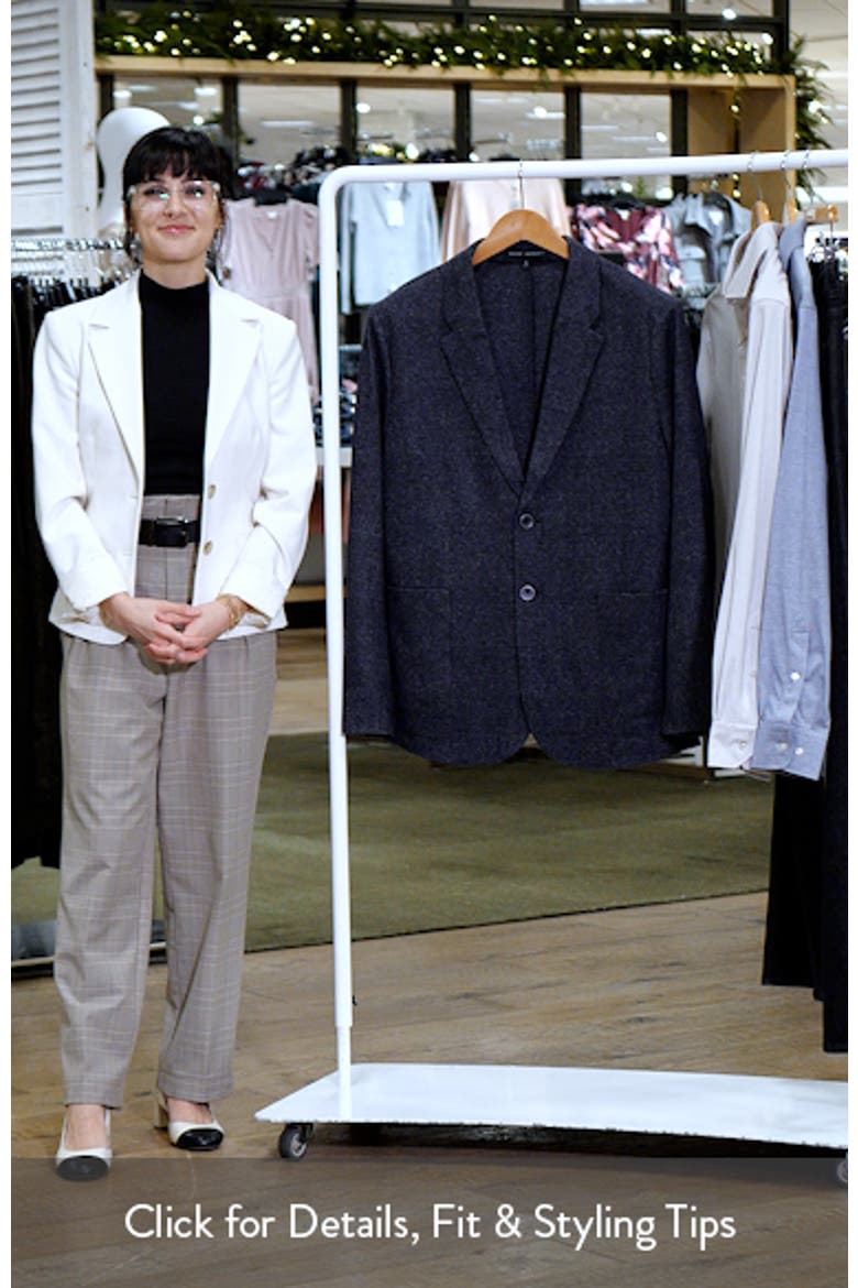 Slayton Charcoal Grey Glen Check Knit Cotton & Wool Blend Sport Coat video