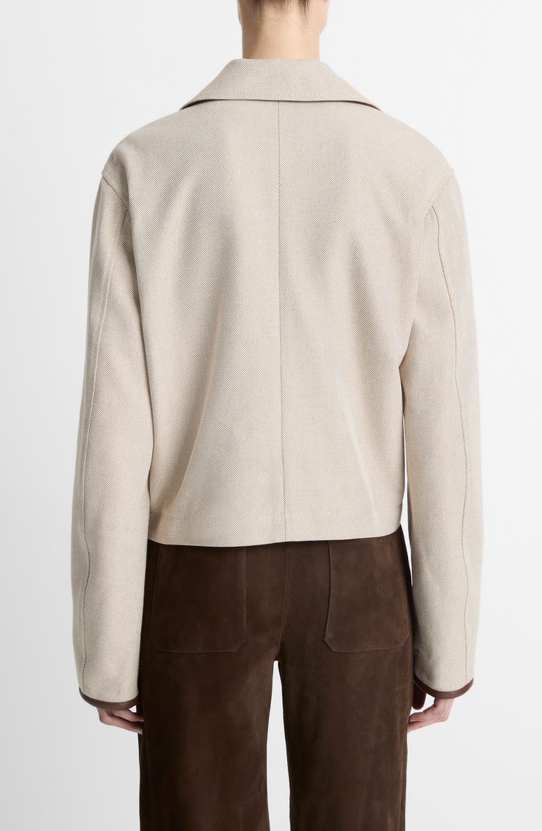 Vince Crop Cotton Jacket, Alternate, color, Villa Stone