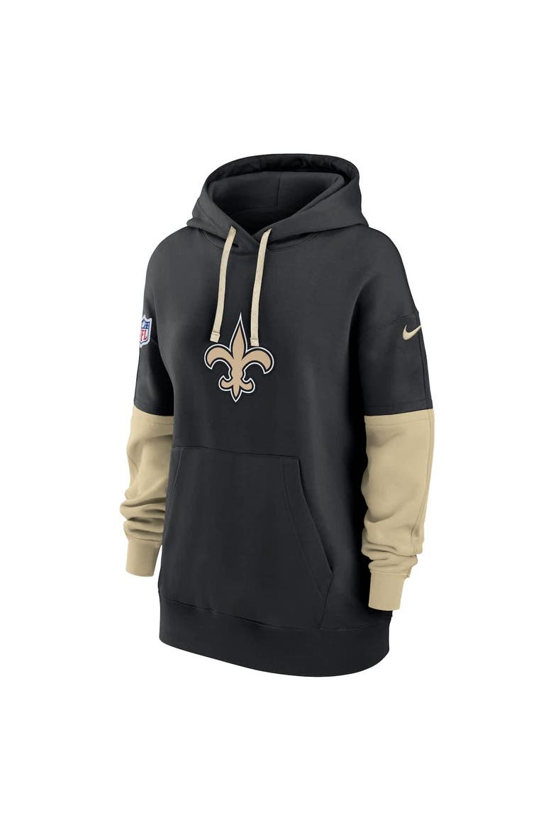 Women's Nike Black New Orleans Saints 2024 Sideline Essential Fleece Pullover Hoodie, Alternate, color, Black