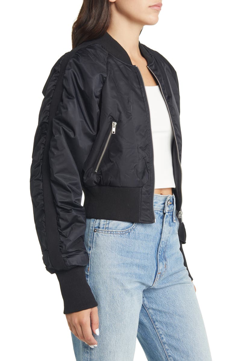 Steve Madden Eva Bomber Jacket, Alternate, color,