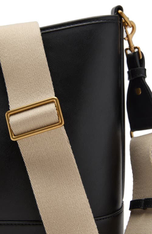 Mango Large Bucket Bag In Black