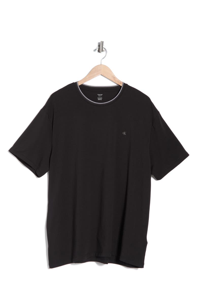 Calvin Klein Tip Ringer T-Shirt, Main, color, Black