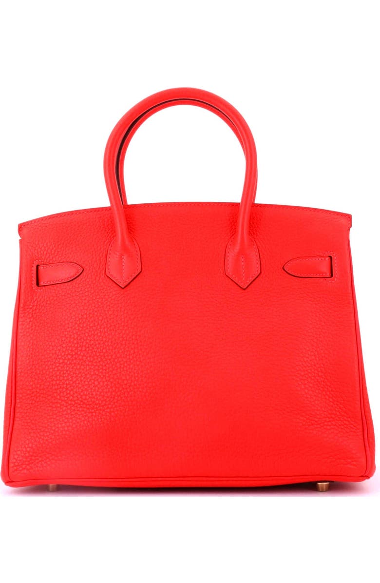 Pre-Owned Hermes Birkin Handbag Red Clemence with Gold Hardware 30, Alternate, color,