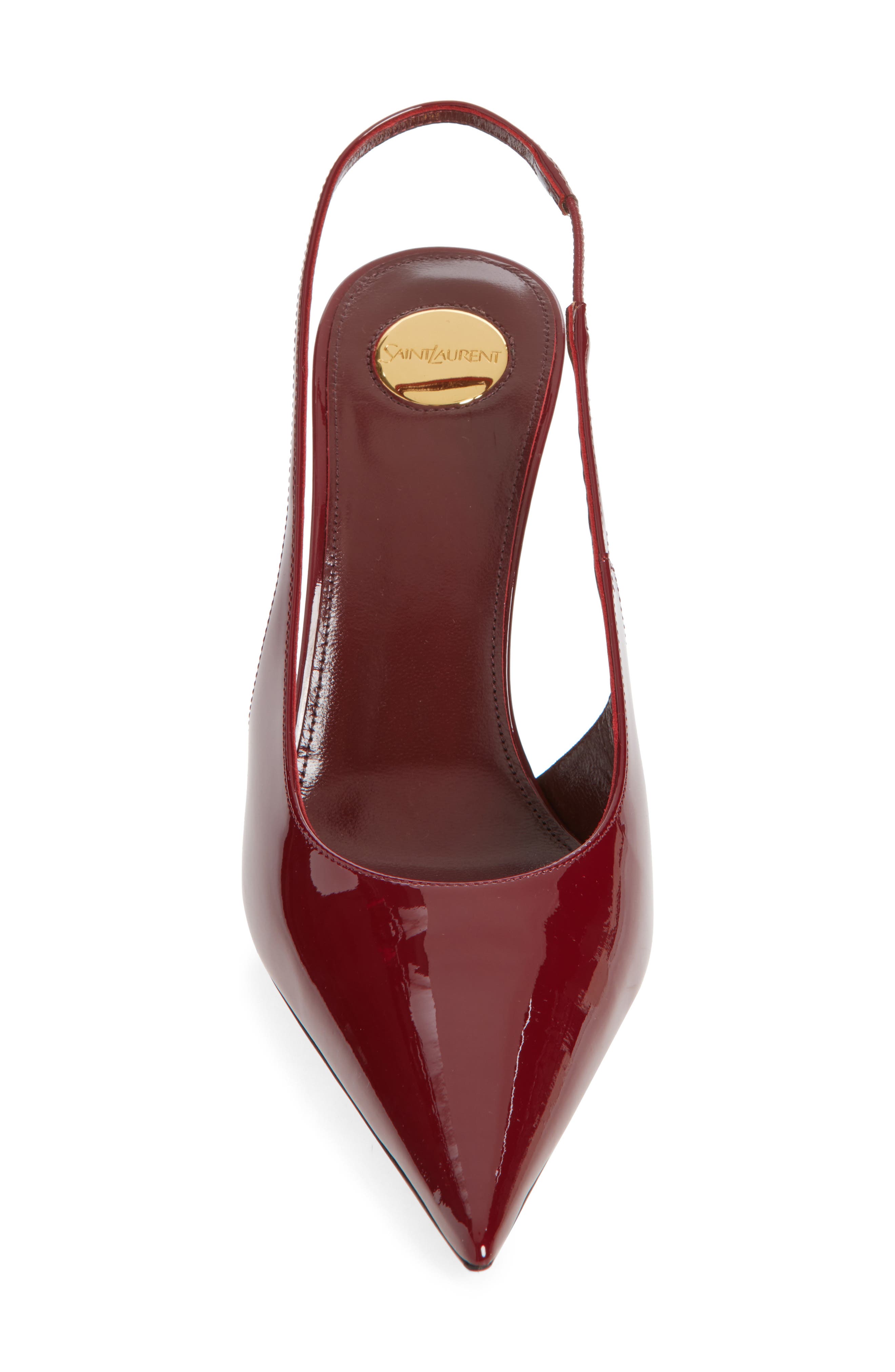 Saint Laurent Guermantes Slingback Pump, Alternate, color, Lust Red