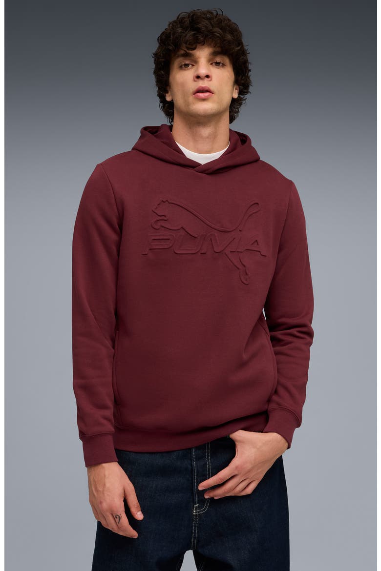 Embossed Hoodie, Alternate, color, RUBY SHIMMER