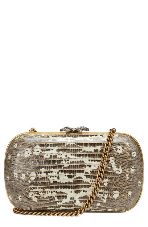 Broadway Lizard Skin Minaudière