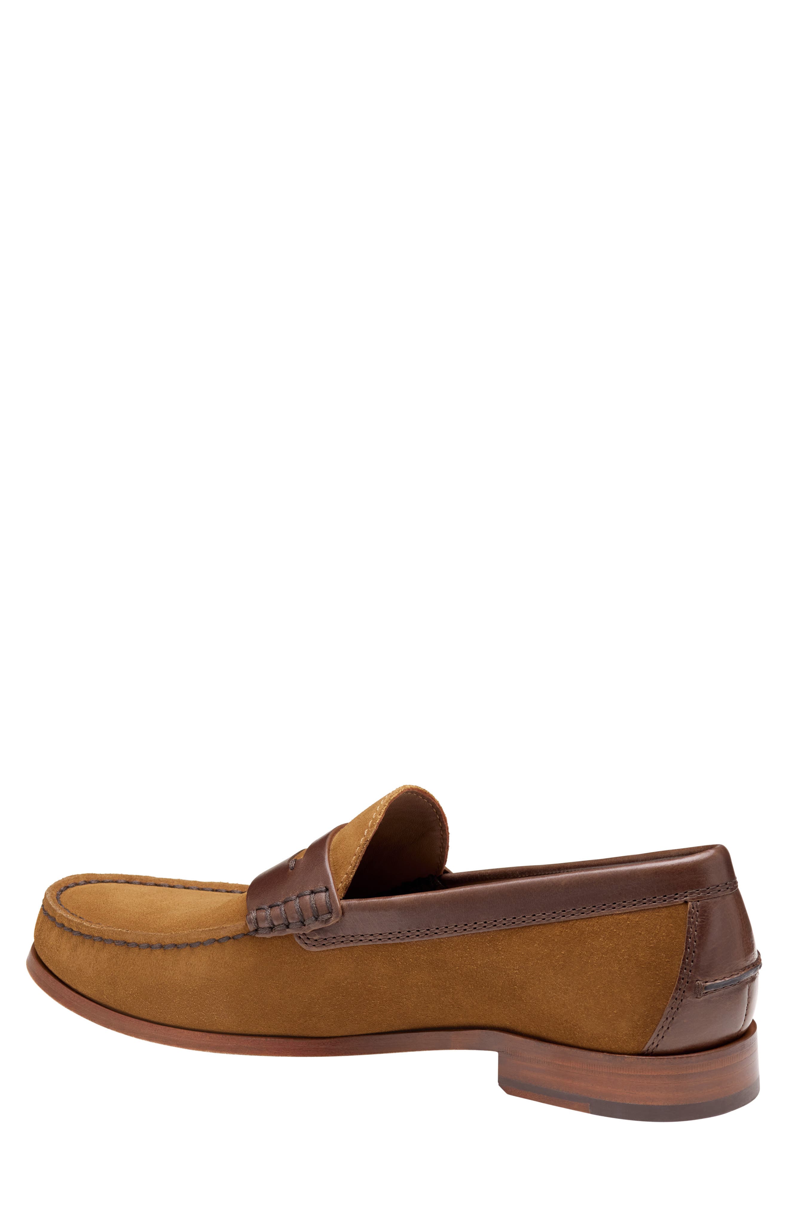 Johnston & Murphy Baldwin Penny Loafer, Alternate, color, Snuff Waxed English Suede