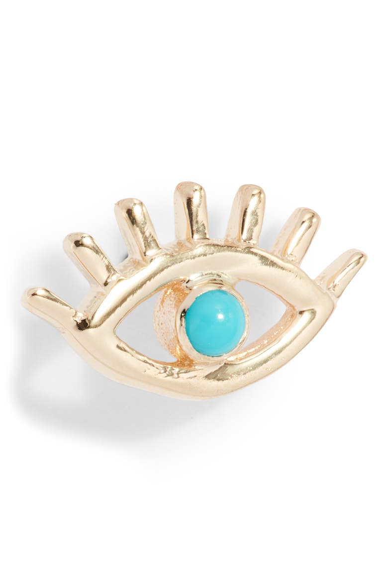 Lash Evil Eye Turquoise Stud Earring, Alternate, color, TURQUOISE