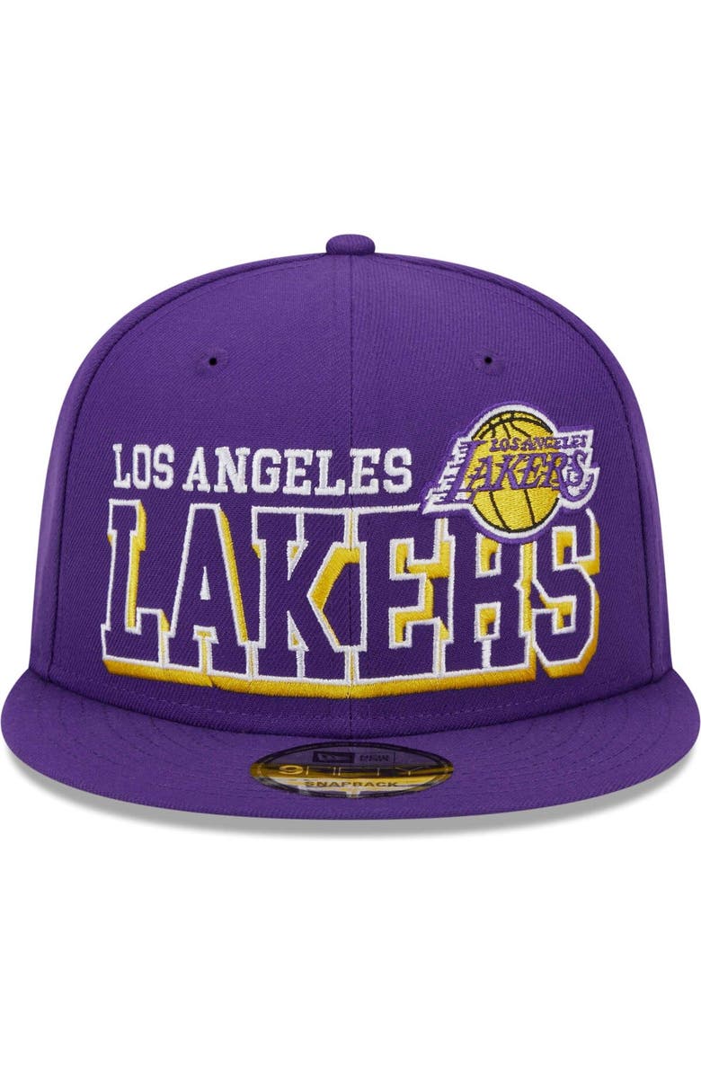 New Era Men's New Era Purple Los Angeles Lakers Gameday 59FIFTY Snapback Hat, Alternate, color, Purple