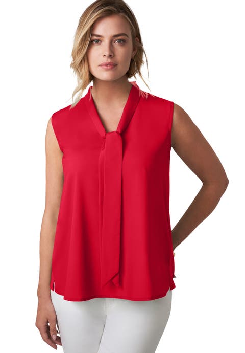 Uptown Sleeveless Tie-Neck Blouse (Plus)
