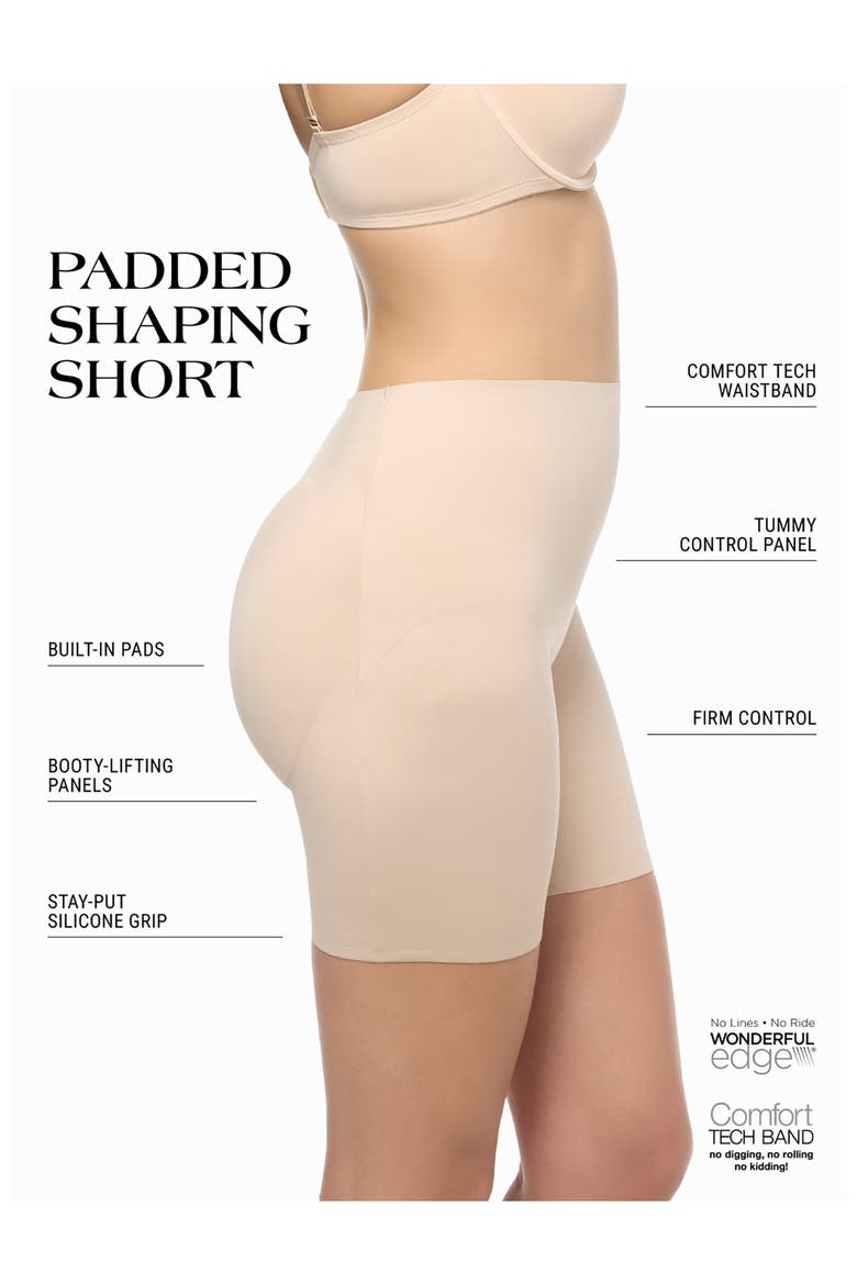 Bum Believable Padded Shorts, Alternate, color, WARM BEIGE