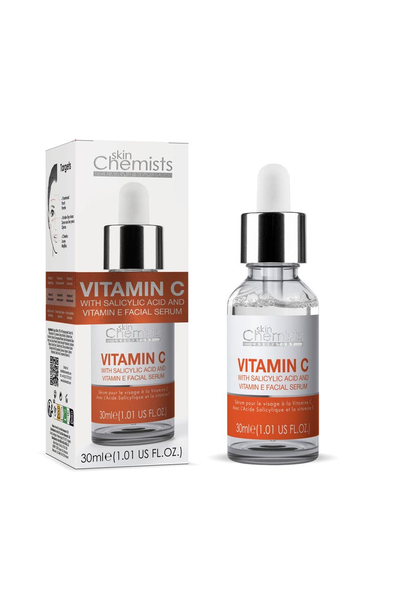 SKINCHEMISTS Anti-Ageing Vitamin C Salicylic Acid Facial Serum 30ml x 2 Duo Pack, Alternate, color, White