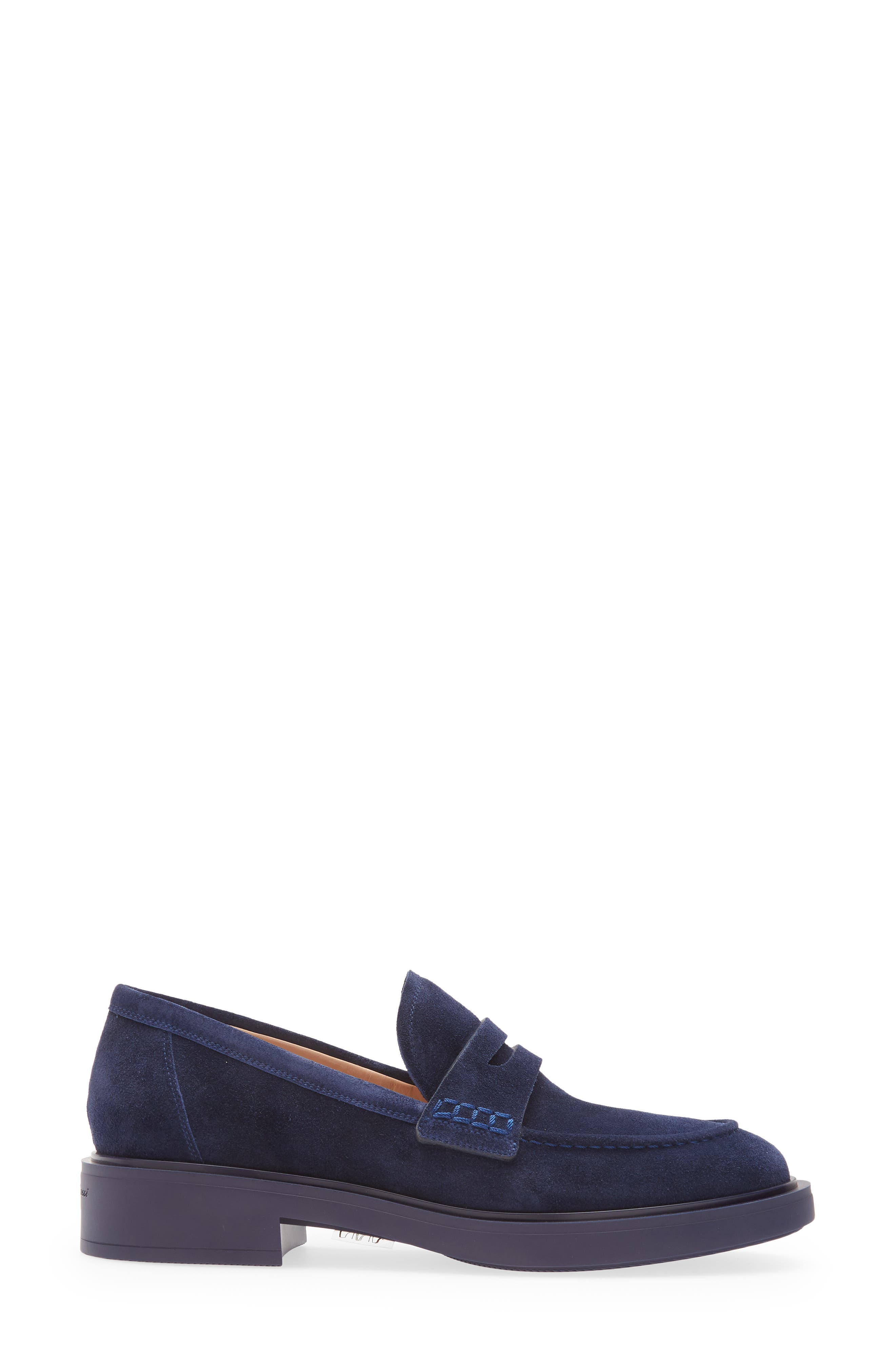 Gianvito Rossi Harris Penny Loafer, Alternate, color, Navy