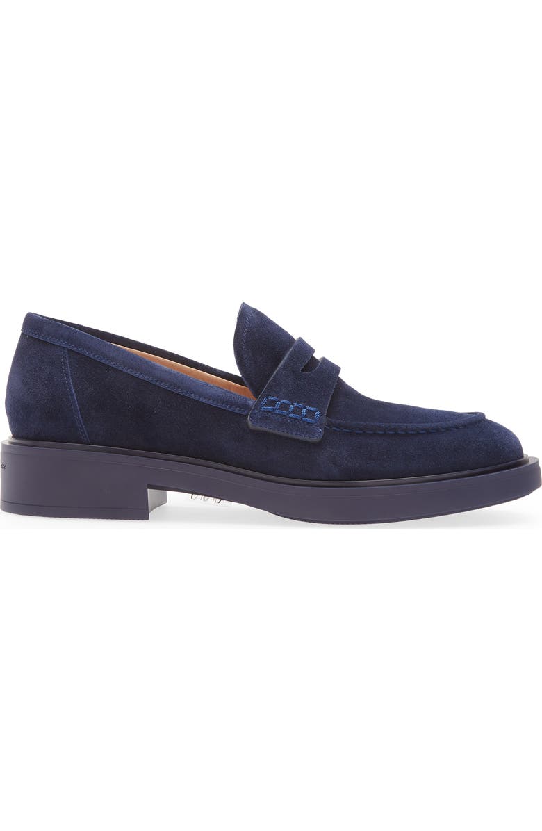 Gianvito Rossi Harris Penny Loafer, Alternate, color, Navy