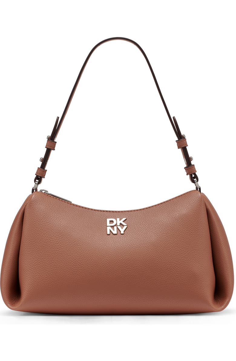 DKNY Remy Faux Leather Shoulder Bag, Main, color, Hot Cocoa